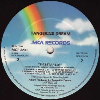 Tangerine Dream - Firestarter 1984