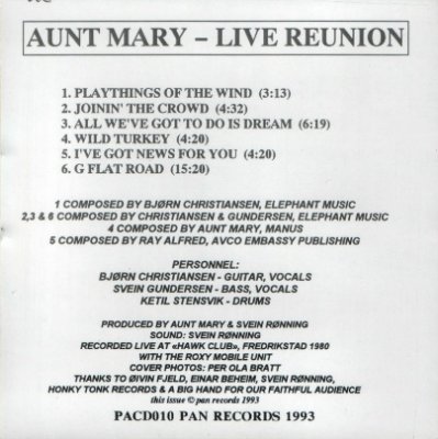 Aunt Mary - Live Reunion 1981