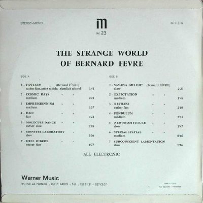 Bernard Fevre - The Strange World Of Bernard Fevre 1975