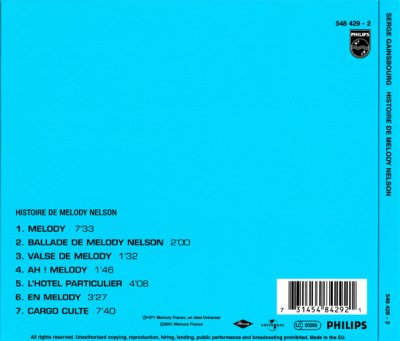 Serge Gainsbourg - Histoire de Melody Nelson(1971)