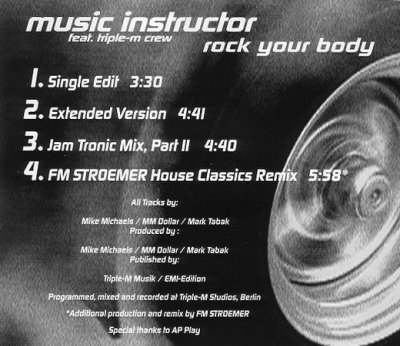 Music Instructor - Rock Your Body (Maxi-Single) 1999