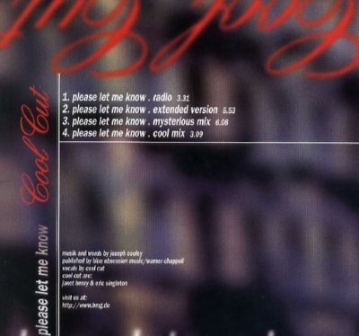 Cool Cut - Please Let Me Know (Maxi-Single) 1997
