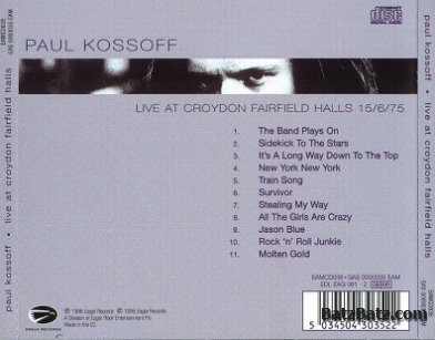 Paul Kossoff - Live At Croydon Fairfield Halls 1975 (1998)