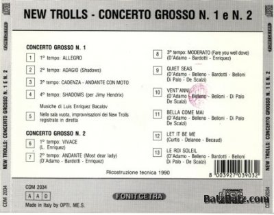 NEW TROLLS - Concerto grosso 1&2 1990 (1971, 1976) (Lossless)