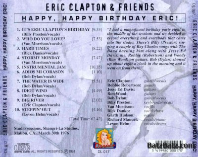 Eric Clapton & Friends - Happy Happy Birthday Eric (1976)