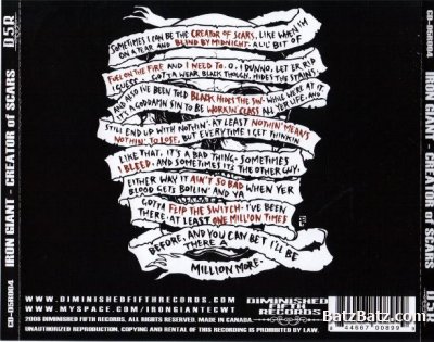 Iron Giant - Creator Of Scars 2008