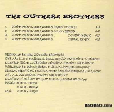 The Outhere Brothers - Don't Stop (Whiggle, Whiggle) (The Ramirez Remixes)(Maxi-Single) 1994