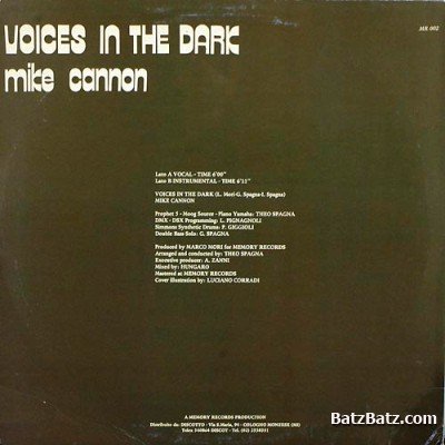 Mike Cannon - Voices In The Dark 12" 1983