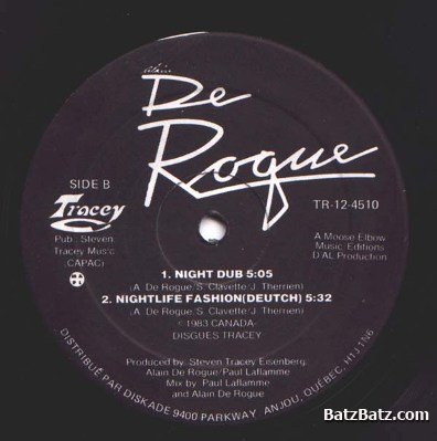 De Roque - Night Life Fashion 12" 1983