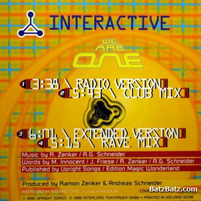 Interactive - We Are One (Maxi-Single) 1996