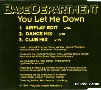 Base Department - You Let Me Down (Maxi-Single) (1994)