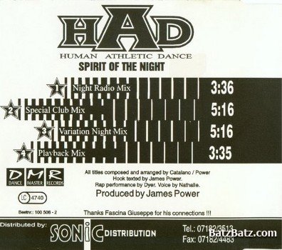 HAD - Spirit Of The Night (Maxi-Single) 1995