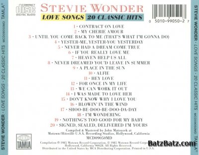 Stevie Wonder  Love Songs: 20 Classic Hits 1985