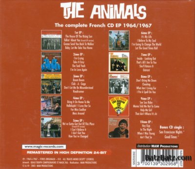 The Animals - The Complete French CD EP 1964-1967 (10 CDE BOX plus bonus CDS) (2003)