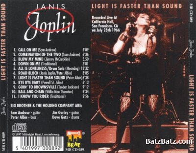 Janis Joplin - Light Is Faster Than Sound 1966 (Bootleg)