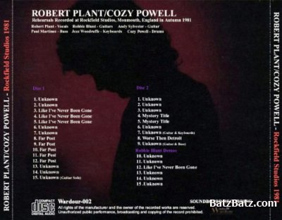 Robert Plant  Cozy Powell -  Rockfield Studios 1981 (Bootleg)