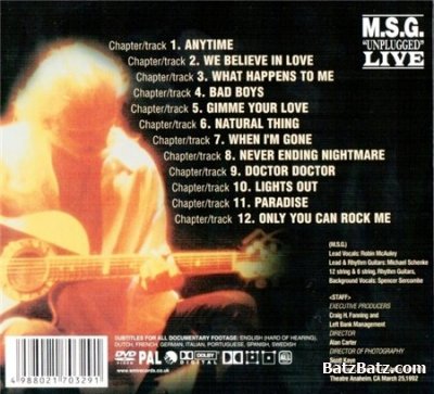 MSG (McAuley Schenker Group) - Unplugged Live 1992 [DVDRip]