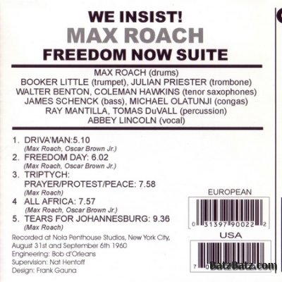 Max Roach & Abbey Lincoln - We Insist! Max Roach's Freedom Now Suite (1960)