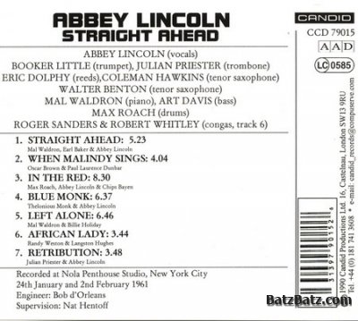 Abbey Lincoln - Straight Ahead (1961)