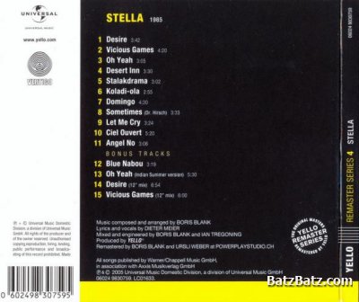 Yello - Stella (Remastered) 1985 (Lossless)