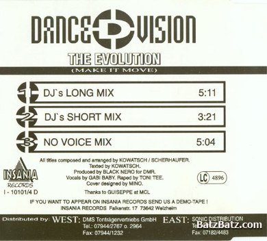 Dance D-Vision - The Evolution (Make It Move) (CDM) 1994