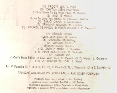 Tanecni Orchestr Cs. Roshlasu - Kolotoc(r) 1977