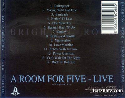 Brighton Rock - A Room for Five - Live (2002)