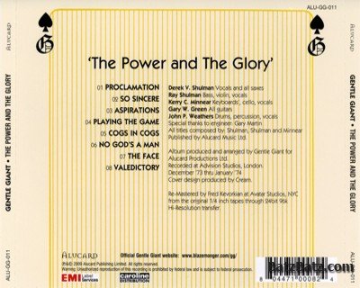 Gentle Giant - The Power and The Glory 1974 (2010 Remastered ) Lossless