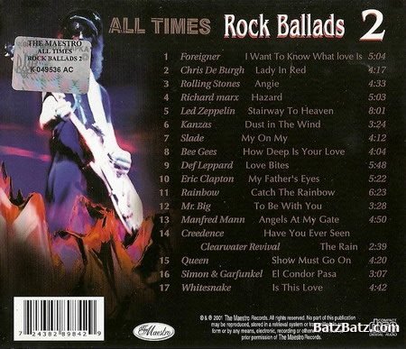 All Times [Various Artist] - Rock Ballads [2CD] (2001) (Lossless + MP3)