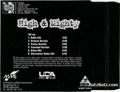 High & Mighty -  Tell Me CDM 1994