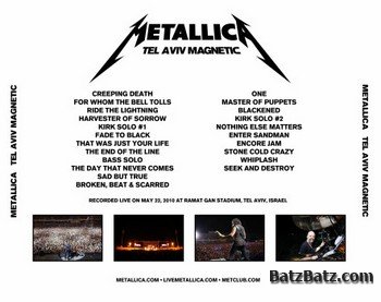 Metallica - Tel Aviv Magnetic 2010 [Official Bootleg]