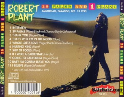 Robert Plant - 29 Palms And 1 Plant 1993