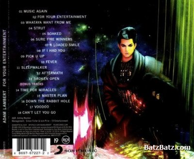 Adam Lambert - For Your Entertainment (2010) (Lossless + MP3)