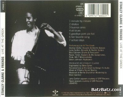 Stanley Clarke, Larry Carlton, Billy Cobham, Deron Johnson & Najee - Live At The Greek 1994 (lossless)