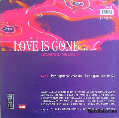 Admiral Nelson - Love Is Gone 12" (Vinyl) 1995