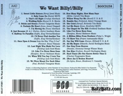 Billy Fury - We Want Billy! - Billy: Compilation (2LP On 1CD) 2002