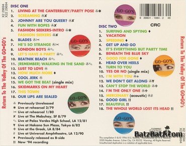 The Go-Go's - Return To the Valley of the Go-Go's 1994 (2xCD)