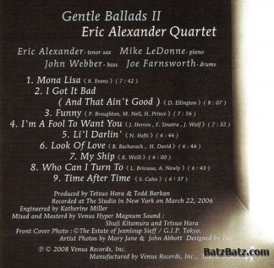 Eric Alexander Quartet - Gentle Ballads II (Japanese Edition) 2008 (Lossless) + MP3