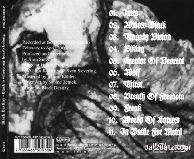 Black Destiny - Black Is Where Our Hearts Belong (2000) (Lossless + MP3)