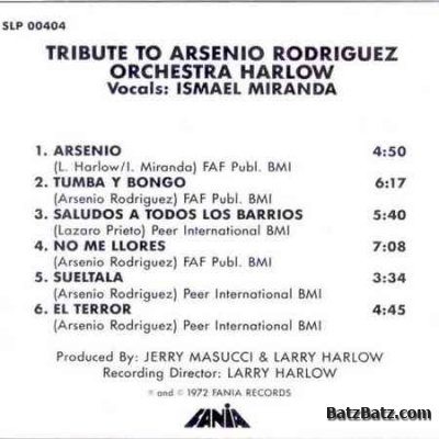 Orquesta Harlow - Tribute To Arsenio Rodriguez (1972)