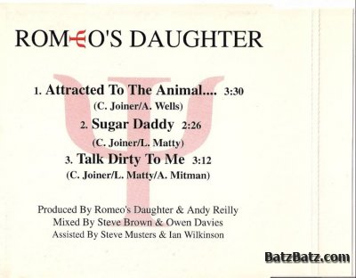 Romeo's Daughter - Attracted To The Animal (CD Single) 1993 + 1989