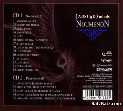 Absurd Minds - Noumenon (Limited Edition) 2CD (2005) (Lossless + MP3)