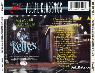 Sarah Vaughan And Her Trio - At Mister Kelly's 1957 (1991)