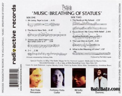 The Viola Crayola - Music: Breathing Of Statues (1974)