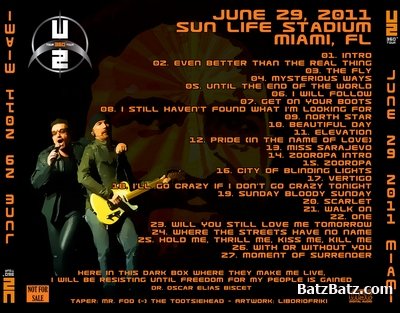 U2 - Miami 2011 (bootleg)