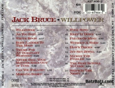 Jack Bruce - Willpower (A Twenty-Year Retrospective) 1989