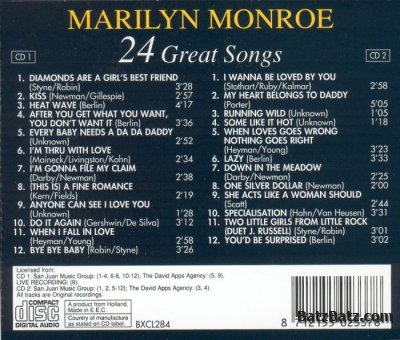 Marilyn Monroe - 24 Great Songs (2004)