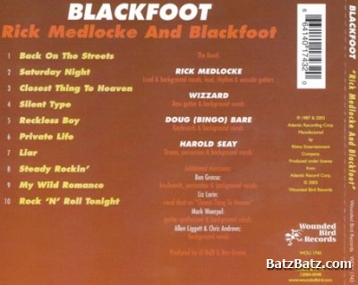 Rick Medlocke And Blackfoot - Rick Medlocke And Blackfoot 1987 (Wounded Bird Rec. 2003) Lossless
