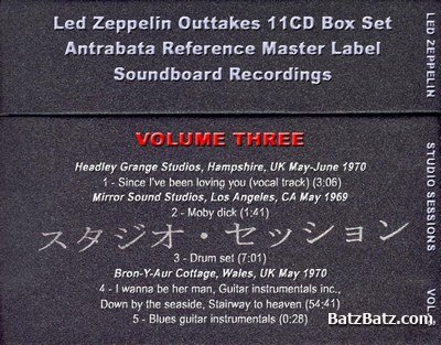 Led Zeppelin - Outtakes vol.3  1997 (bootleg) LOSSLESS