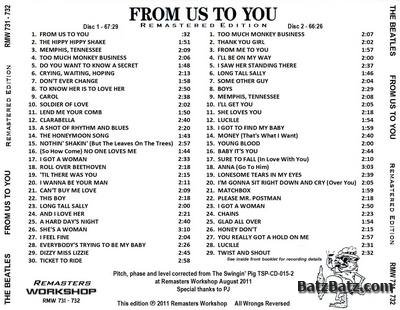 The Beatles - From Us To You 2011 (Bootleg) (Lossless)